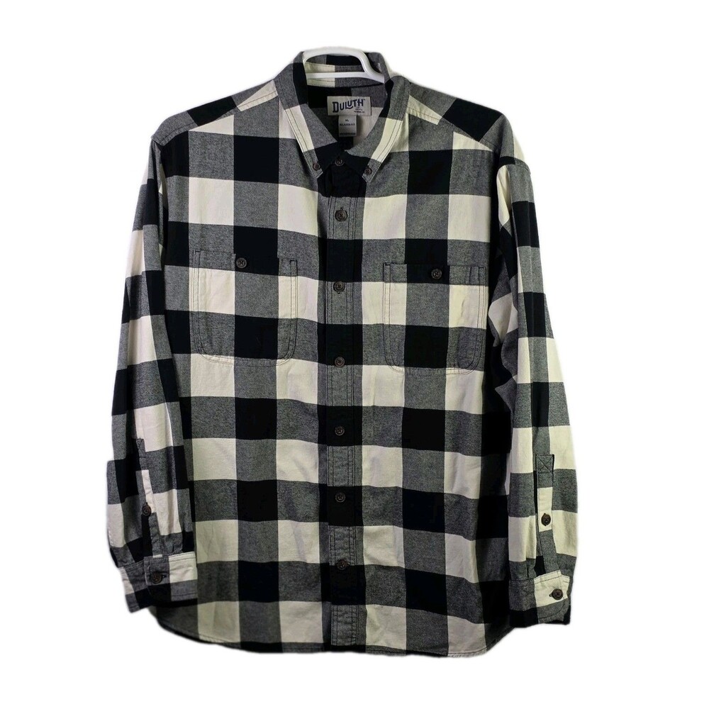 Duluth Trading Men's‎ XL Checkered Flannel Long Sleeve Button Down Shirt